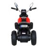 Elektrická motorka Fast Tourist se zvukem a světly Červená s eko kůží