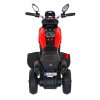 Elektrická motorka Fast Tourist se zvukem a světly Červená s eko kůží