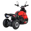 Elektrická motorka Fast Tourist se zvukem a světly Červená s eko kůží