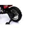 Elektrický motocykl Dětský Cross Červený + Pomocná kolečka + Zvuky LED 12