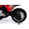 Elektrický motocykl Dětský Cross Červený + Pomocná kolečka + Zvuky LED 18