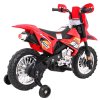 Elektrický motocykl Dětský Cross Červený + Pomocná kolečka + Zvuky LED