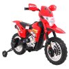 Elektrický motocykl Dětský Cross Červený + Pomocná kolečka + Zvuky LED 7
