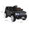 Elektrické autíčko Land Rover Discovery SUV + Dálkové ovládání Černé