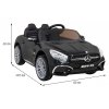 Elektrické autíčko Mercedes Benz AMG SL65 S pro děti + Dálkový ovladač + Pomalý start Černé + Ekokůže + EVA kola