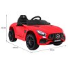 Elektrické autíčko Mercedes Benz GT + Dálkové ovládání + Pomalý start Červené