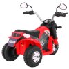 Elektrická motorka MiniBike červená + Zvuky + LED světla + Ekokůže