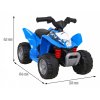 Elektrická akumulátorová čtyřkolka Honda 250X TRX Modrá + Klakson + LED 2