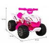 Dětská elektrická čtyřkolka The Fastest Růžová Motor 25 W