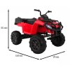 Elektrická čtyřkolka pro děti XL ATV Červená Pohon 4x4 EVA kola 2