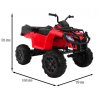 Elektrická čtyřkolka Quad XL ATV Dálkové ovládání 2,4 GHz Pohon 4x4 Červená 2