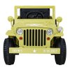 Elektrické autíčko Vojenské retro Pohon 4x4 Béžové