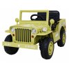 Elektrické autíčko Vojenské retro Pohon 4x4 Béžové