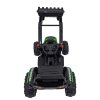 Elektrický akumulátorový zelený traktor bagr pro děti pohyblivé rameno lžíce dálkové ovládání 12