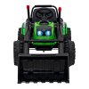 Elektrický akumulátorový zelený traktor bagr pro děti pohyblivé rameno lžíce dálkové ovládání 4