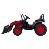 Elektrický traktor bagr pro děti Červený + Pohyblivé rameno lžíce + Dálkové ovládání 8