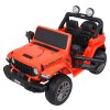 Dětské zvýšené oranžové auto Jeep Wrangler Rubicon 15