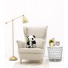 Plyšová panda s mládětem 50 cm bílo-černá