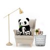 Plyšová panda s mládětem 30 cm bílo-černá 2