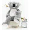 Plyšová koala 190 cm šedo-bílá