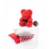 Plyšový medvídek z růží Rose Bear 40 cm červený