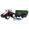 RC traktor Červený s zeleným návěsem
