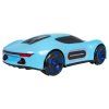 Modré RC auto s funkcí kouře ovládané dálkovým ovladačem a hodinkami