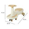Jezdzik grawitacyjny LED Swing Fix S4 swiecace kola z muzyka grajacy 76cm zloto bialy max 100kg 178580