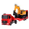 RC souprava Mercedes Nákladní auto + Návěs Bagr v měřítku 1:26 4