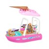 Motorový člun pro panenky Mattel Barbie s transformací interiéru + příslušenství