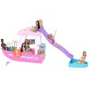 Motorový člun pro panenky Mattel Barbie s transformací interiéru + příslušenství