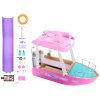 Motorový člun pro panenky Mattel Barbie s transformací interiéru + příslušenství