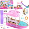 Motorový člun pro panenky Mattel Barbie s transformací interiéru + příslušenství