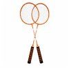 Badmintonová sada rakety 3 košíčky oranžové 2