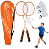 Badmintonová sada rakety 3 košíčky oranžové