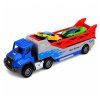 Nákladní auto Transporter s nájezdem vystřelovač autíček měřítko 1:55 5