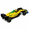 Závodní autíčko formule Kovové Natahovací pohon Žluté