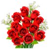 Stavební kostky Kytice květin Červené růže Gypsophila 952 dílků