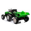 Elektrický traktor HC-306 s přívěsem 24 V světle zelený