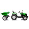 Elektrický traktor HC-306 s přívěsem 24 V světle zelený 10