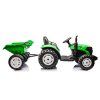 Elektrický traktor HC-306 s přívěsem 24 V světle zelený