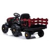 Elektrický traktor BDM0925 + Přívěs EVA kola MP3 Červený
