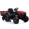 Elektrický traktor BDM0925 + Přívěs EVA kola MP3 Červený