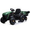 Elektrický traktor BDM0925 akumulátorový s přívěsem Zelený vojenský 2
