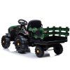 Elektrický traktor BDM0925 akumulátorový s přívěsem Zelený vojenský 3