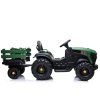 Elektrický traktor BDM0925 akumulátorový s přívěsem Zelený vojenský 5