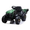 Elektrický traktor BDM0925 akumulátorový s přívěsem Zelený vojenský