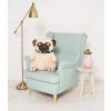 Plyšový pes Mops Max 50 cm světle béžový