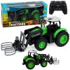 RC traktor s drapákem na balíky se světly 1:24 zelený