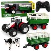 Dálkově ovládaný RC traktor s přívěsem 1:24